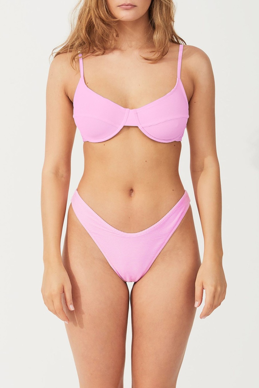 Swim Zulu & Zephyr | Signature Balconette Bra Cup Top - Sea Pink