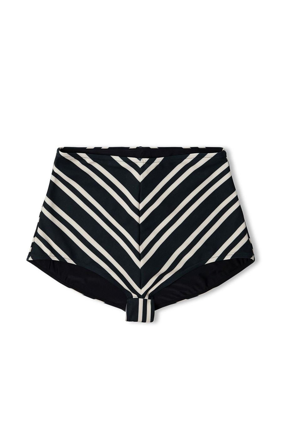 Swim Zulu & Zephyr | Black & Bone Stripe Refined Boy Short