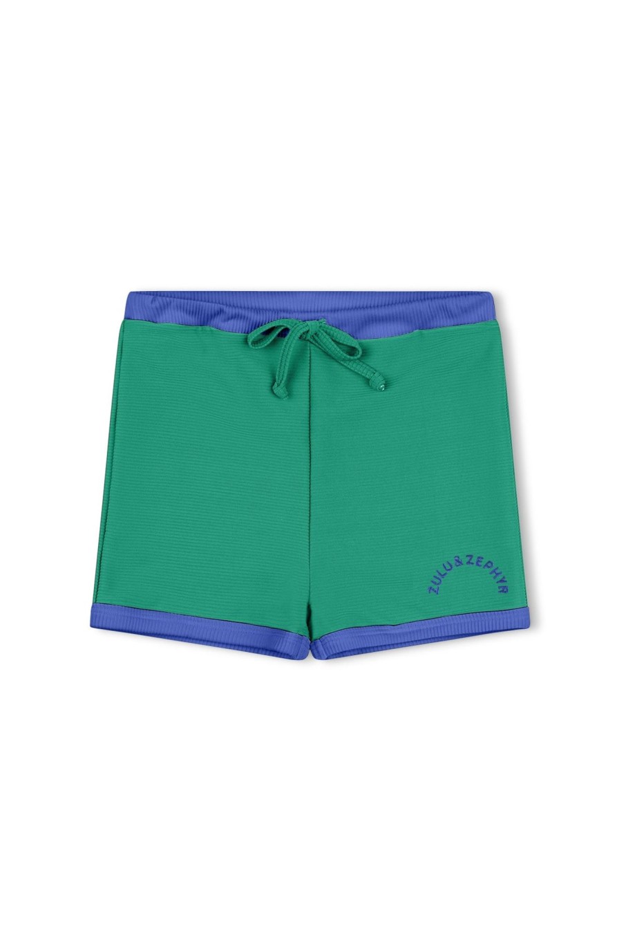 Swim Zulu & Zephyr | Mini Rib Logo Surf Short - Emerald