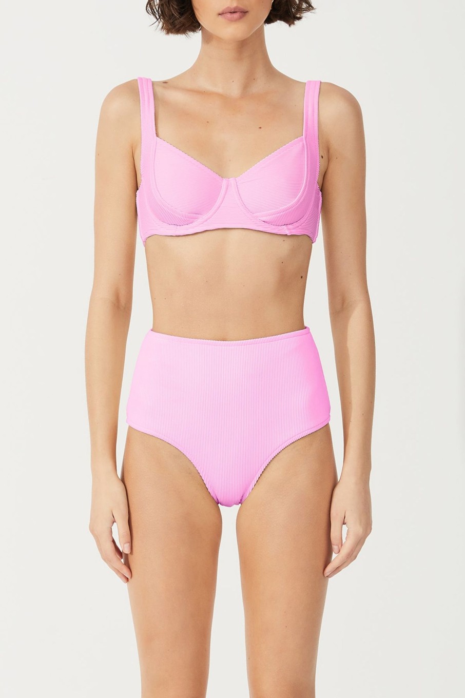 Swim Zulu & Zephyr | Signature Bra Cup Top - Sea Pink