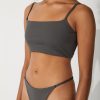 Swim Zulu & Zephyr | Charcoal Rib Longline Bralette