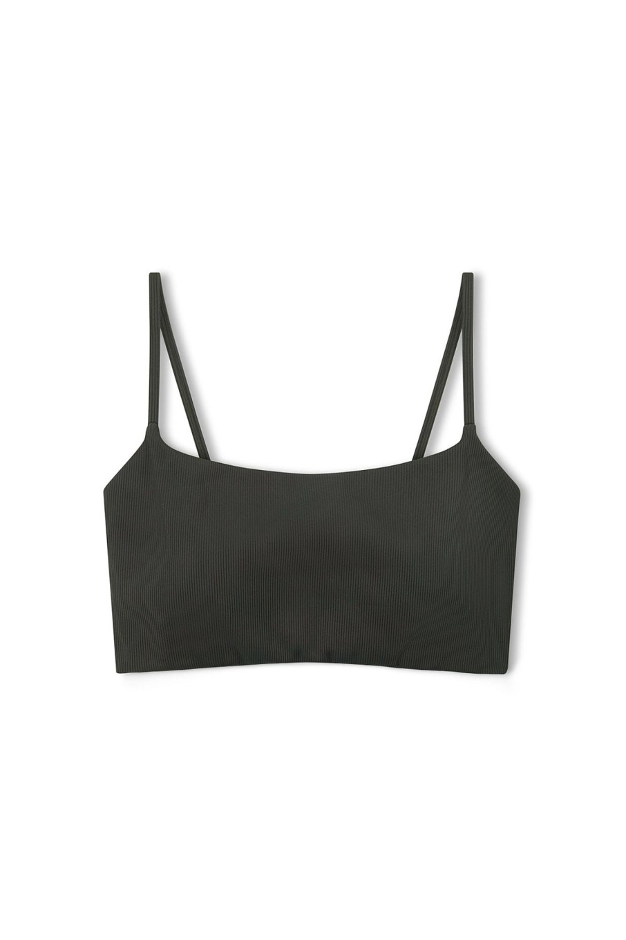 Swim Zulu & Zephyr | Charcoal Rib Longline Bralette