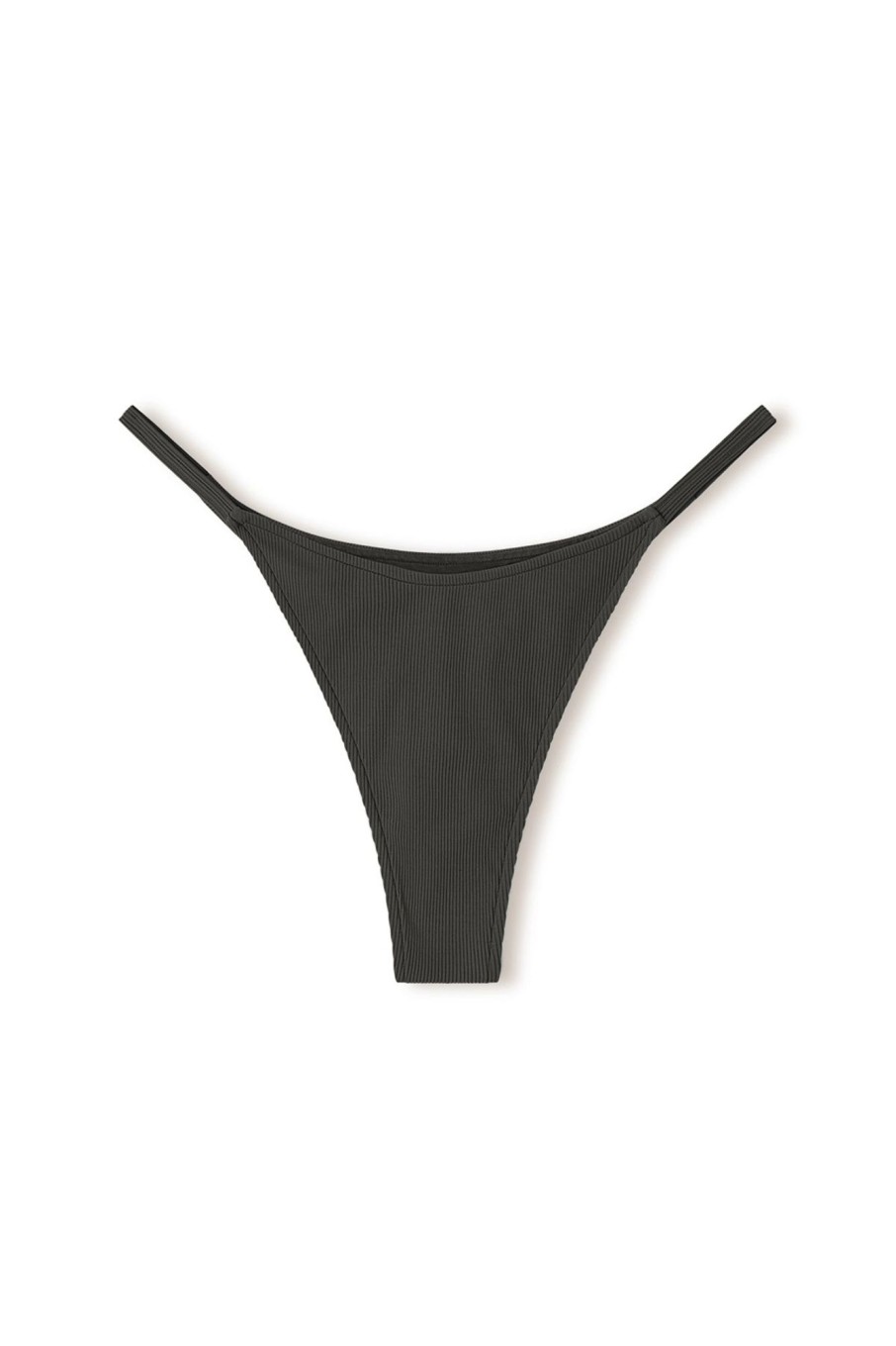 Swim Zulu & Zephyr | Charcoal Rib Curve Thong Brief