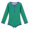 Swim Zulu & Zephyr | Mini Rib Rashie Onesie - Emerald