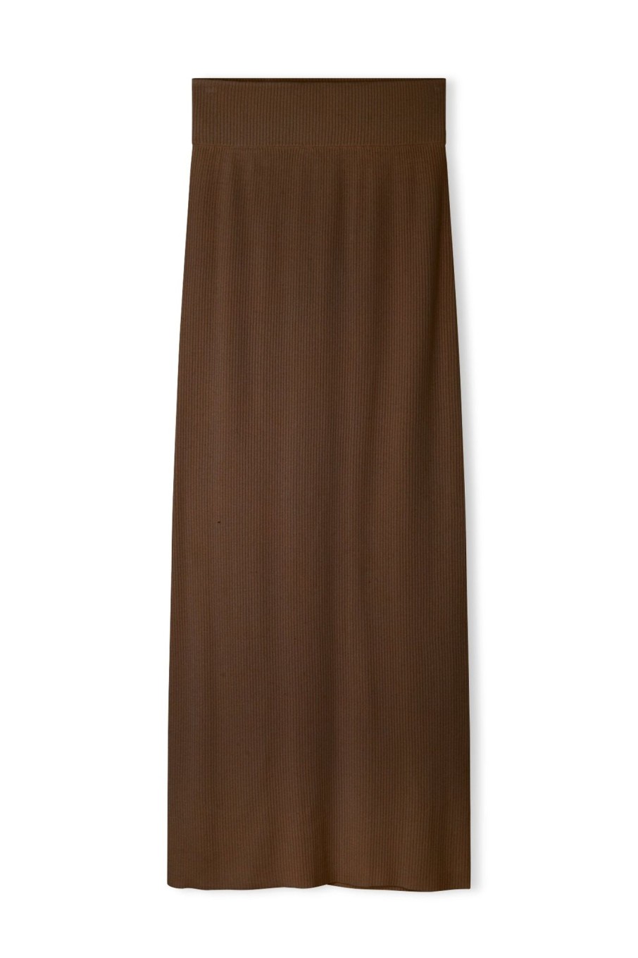 Apparel Zulu & Zephyr | Signature Rib Knit Skirt - Chocolate