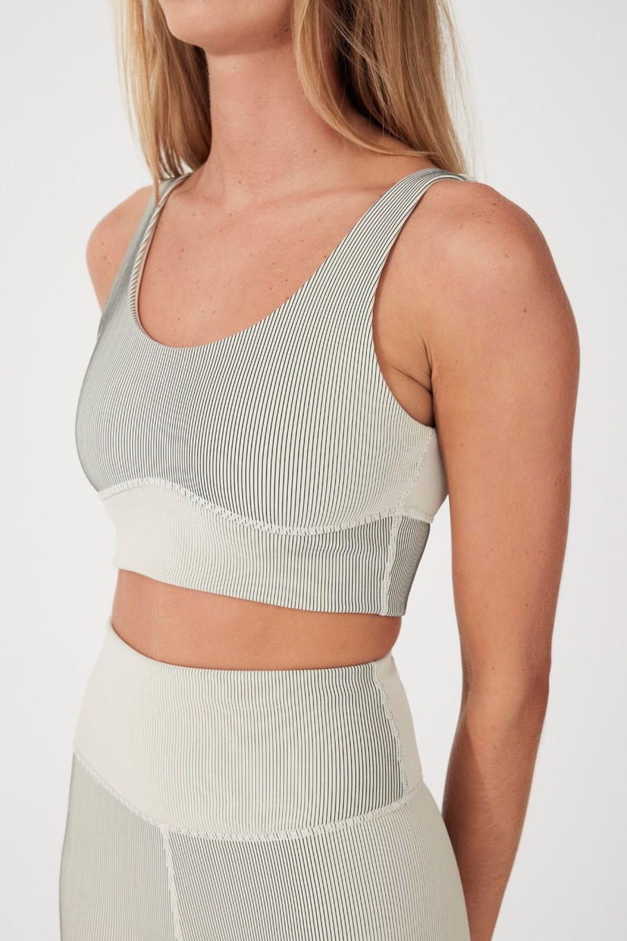 Apparel Zulu & Zephyr | Rib Crop Top - Coconut Stripe