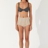 Swim Zulu & Zephyr | Charcoal Rib Balconette Bra Cup