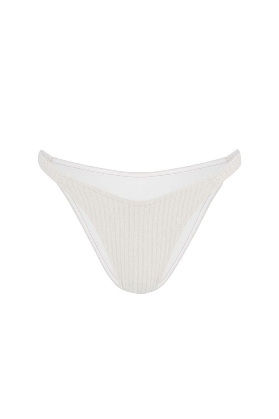 Swim Zulu & Zephyr | Cord Towelling Curve String Brief - Ivory