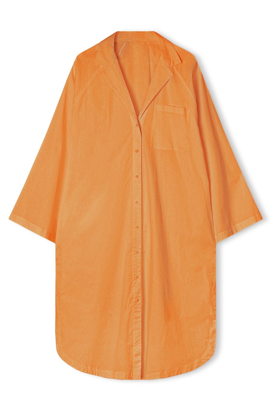 Apparel Zulu & Zephyr | Signature Shirt Dress - Tangerine