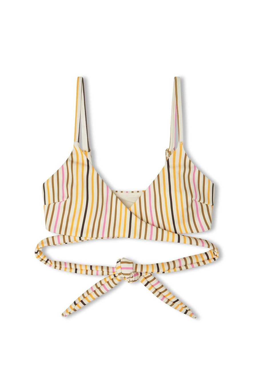 Swim Zulu & Zephyr | Mandarin Stripe Wrap Bralette