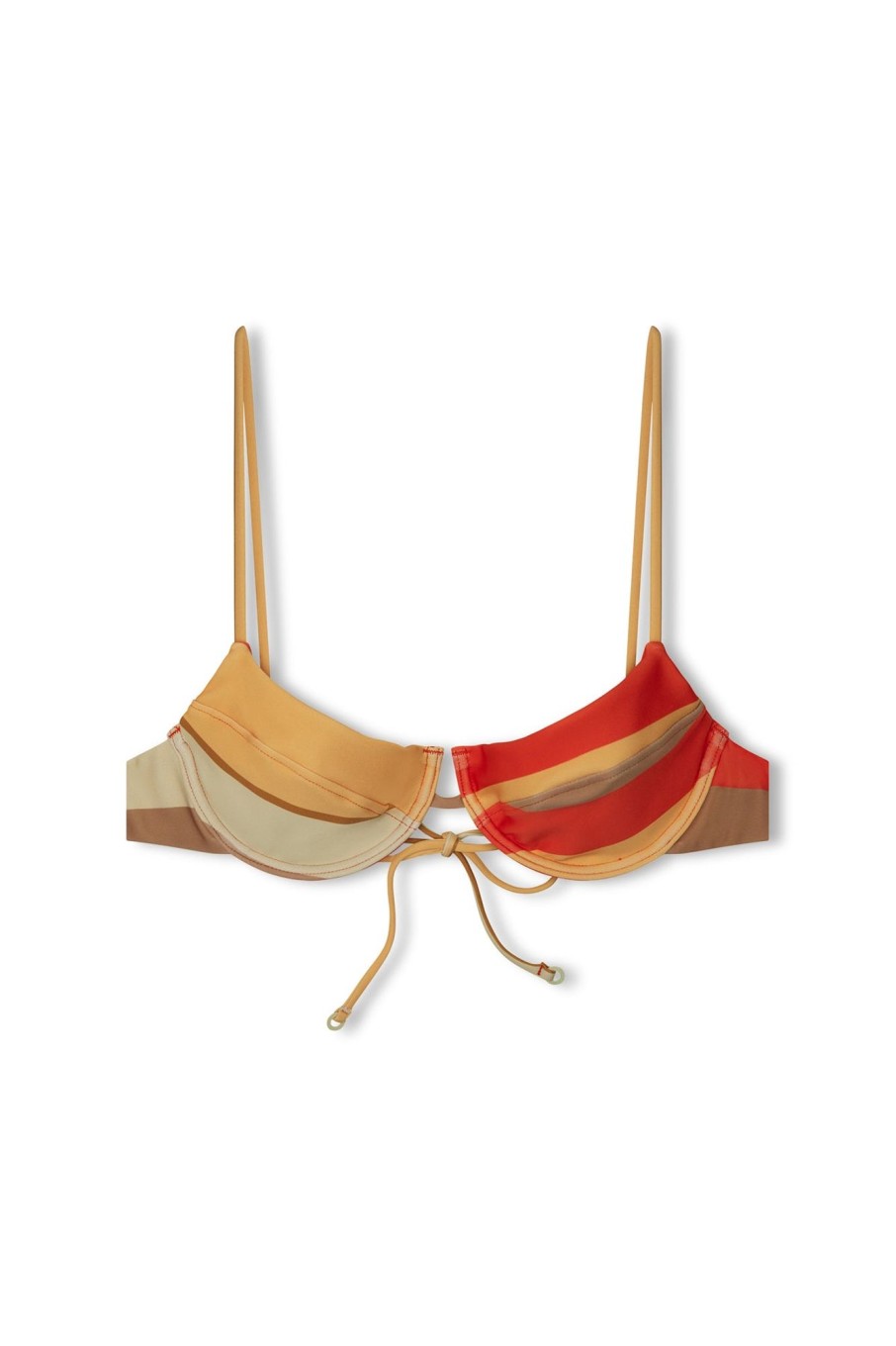 Swim Zulu & Zephyr | Sun Stripe Tie Balconette Bra Cup