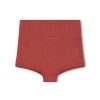 Swim Zulu & Zephyr | Mini Rib Logo Boy Short - Earth Red