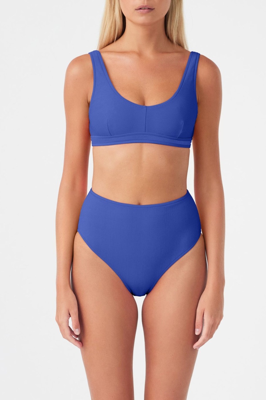 Swim Zulu & Zephyr | Signature Waistband Bralette Top - Deep Blue