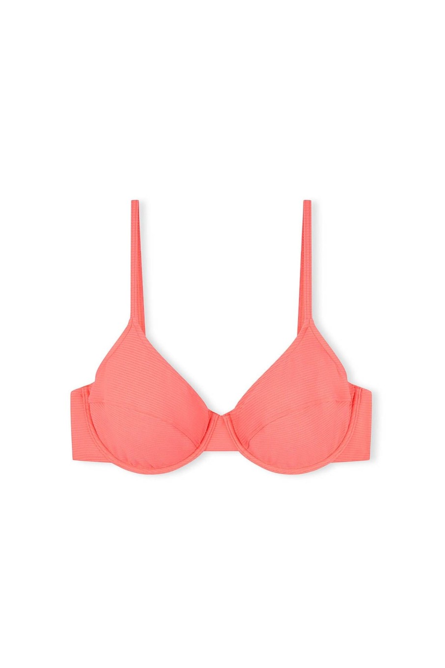 Swim Zulu & Zephyr | Signature Balconette Bra Cup Top - Coral