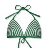 Swim Zulu & Zephyr | Green Stripe Cotton Crochet Triangle