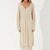 Apparel Zulu & Zephyr | Stone Organic Linen Blend Knit Dress