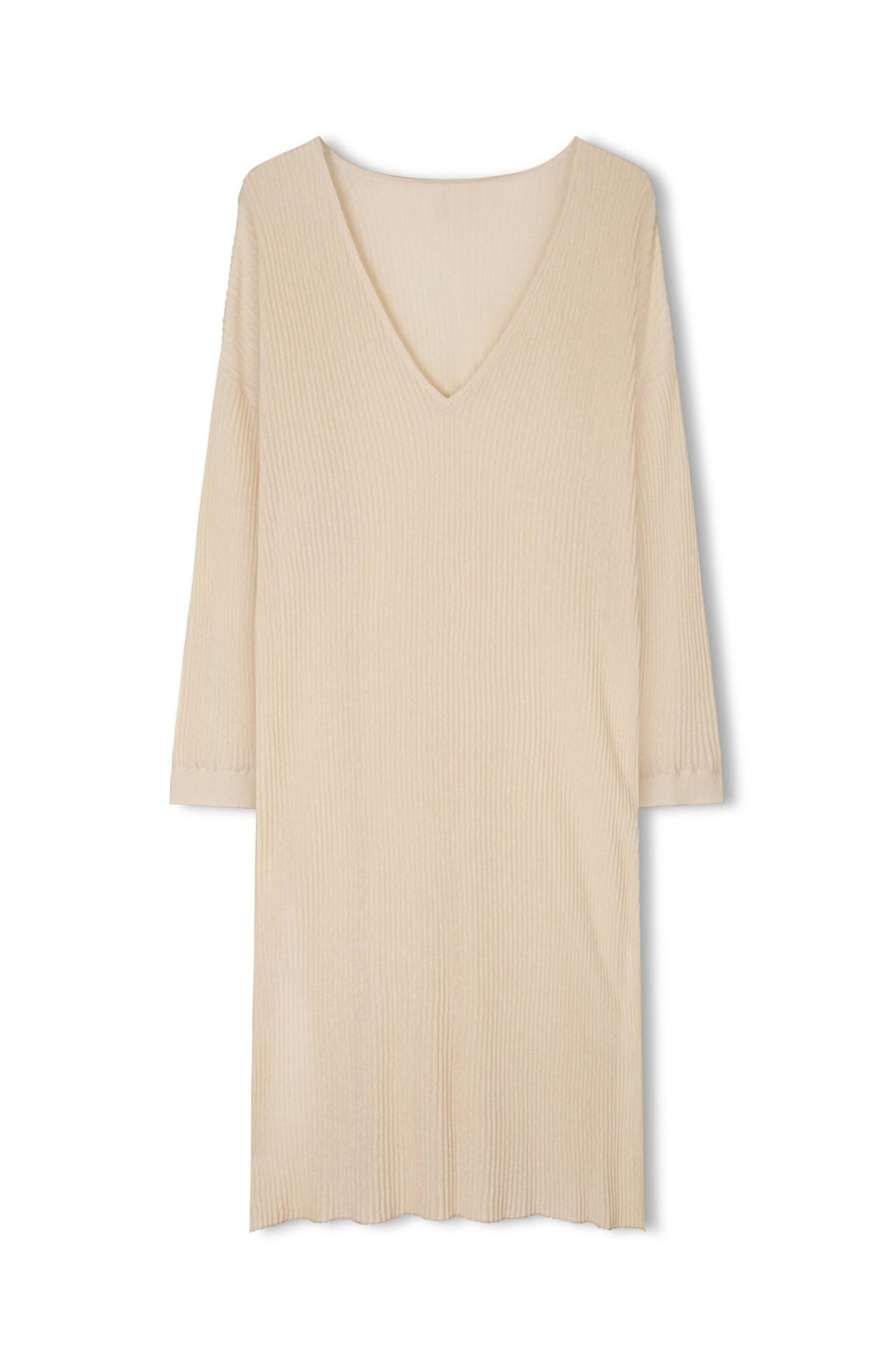 Apparel Zulu & Zephyr | Stone Organic Linen Blend Knit Dress