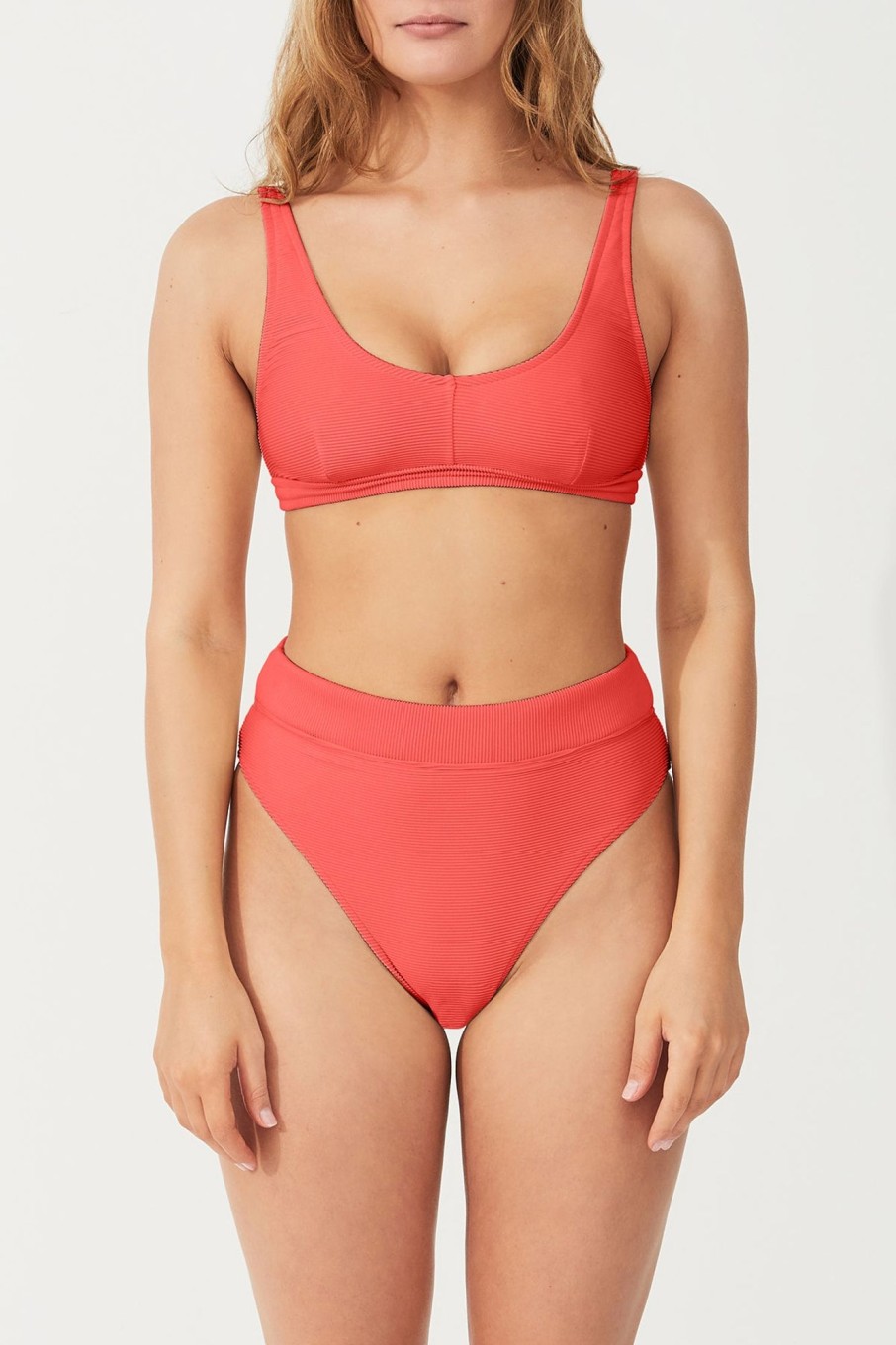 Swim Zulu & Zephyr | Signature High Waisted Brief - Cranberry