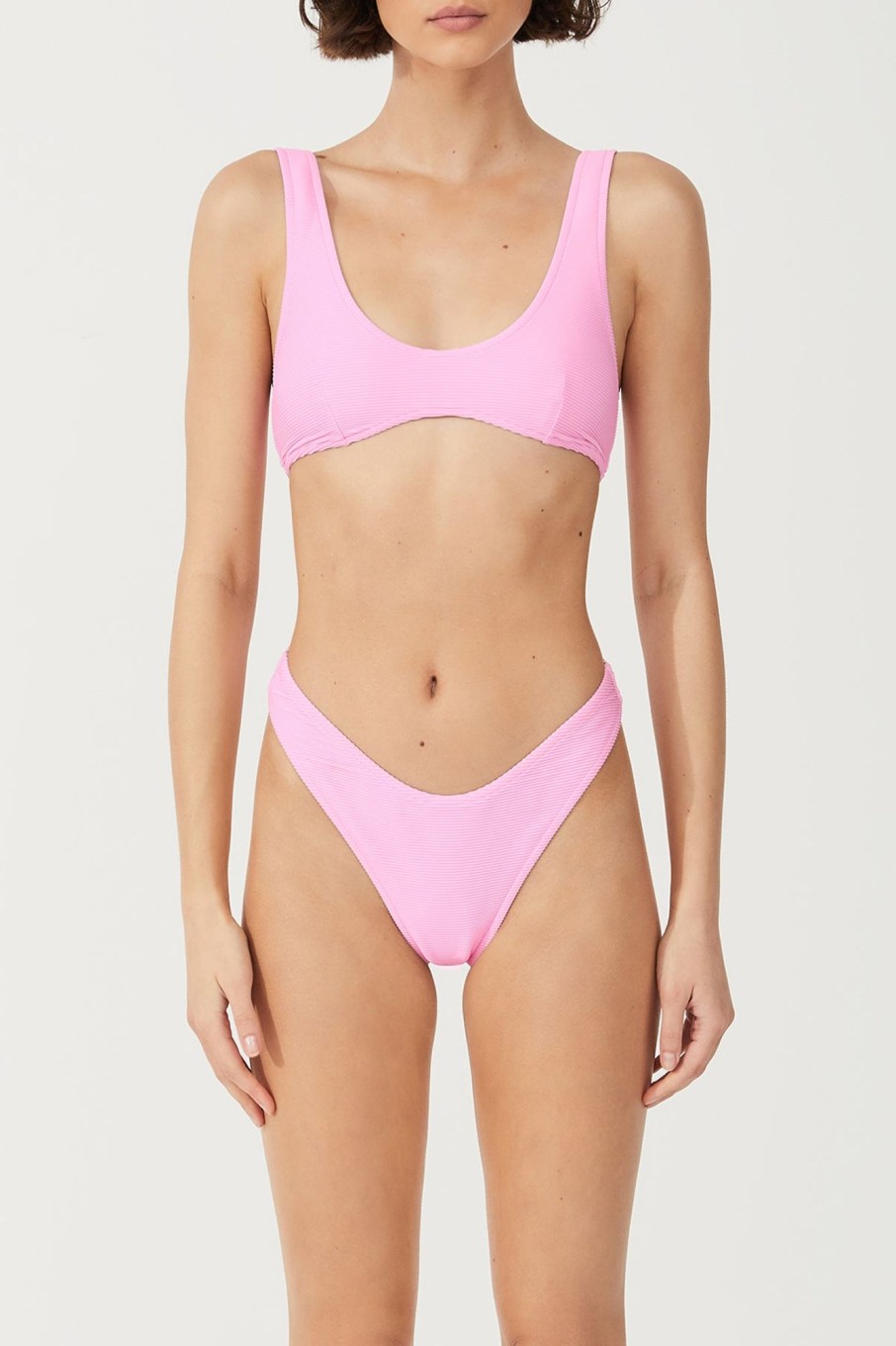 Swim Zulu & Zephyr | Signature Crop Bralette Top - Sea Pink