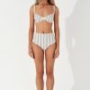 Swim Zulu & Zephyr | Marine Twin Stripe Rib Balconette Bra Cup