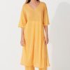 Apparel Zulu & Zephyr | Golden Organic Linen Blend Knit Dress