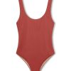 Swim Zulu & Zephyr | Signature Scooped Back One Piece - Earth Red